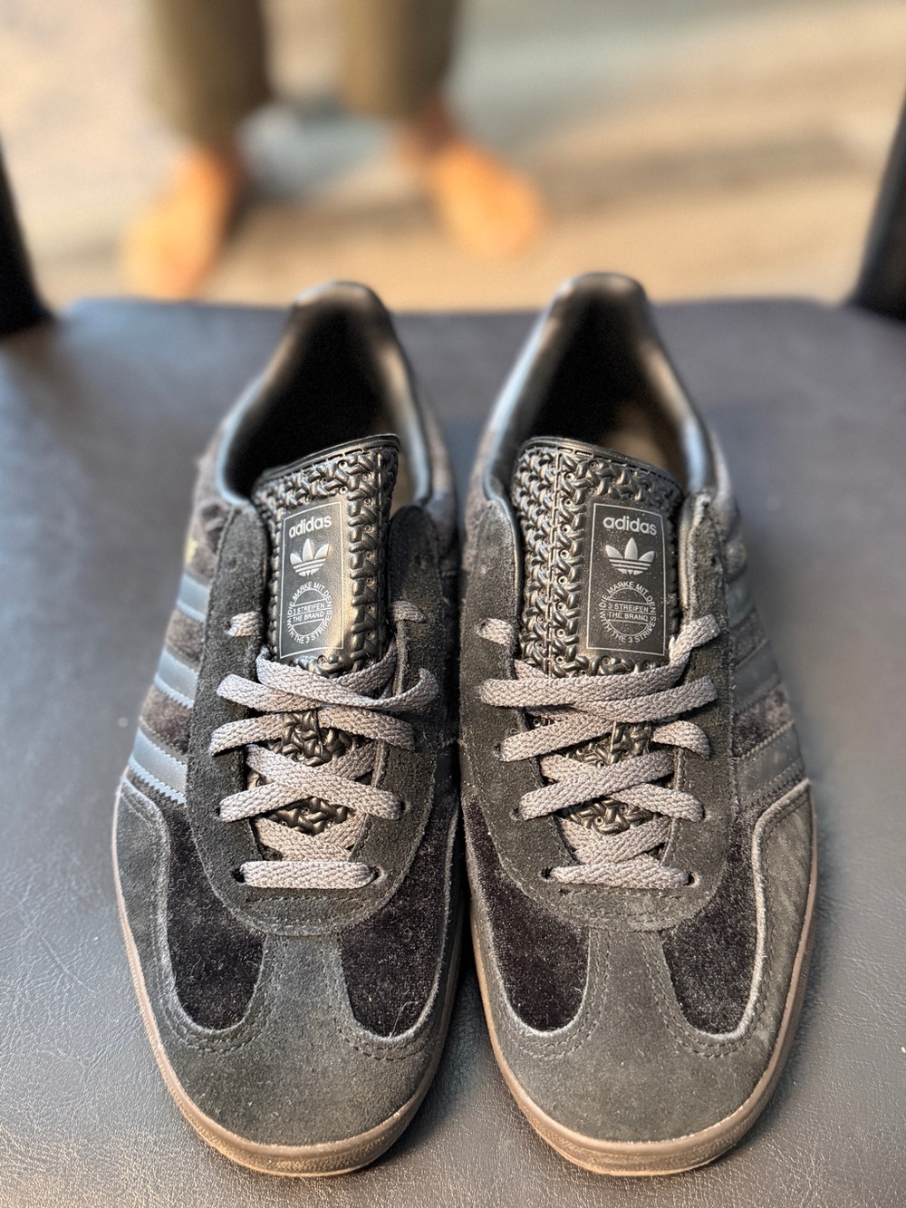 adidas Gazelle Black Suede Sneakers